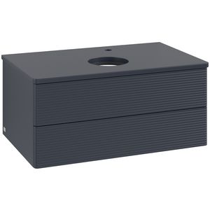 Wastafelonderkast Antao 800x360x500mm Mid.Blue Matt Lacquer L19150HG
