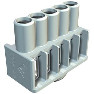 Klemmenstrook 4mm² polyam li.grijs VVE=10