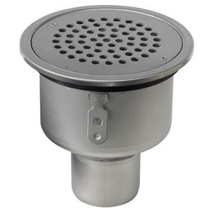 RVS 304 Blucher vloerput Ø180mm onderaansluiting (Ø75mm) hoogte verstelbaar