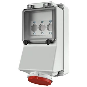Wandcontactdoos 16A 5-polig  6H 400V IP44 5004