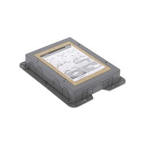 Kunststof instortbehuizing voor 4xK45 module vloerdoos 65mm