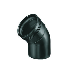 Wafix PP manchet bocht 45° 90mm zwart mof/spie
