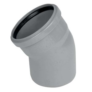 PVC manchet bocht 30° 250mm SN4 grijs mof/spie