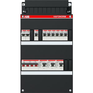 Groepenkast 7 groepen achter 3x 30mA + F + HS 3-fase