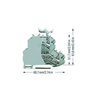 2etageklem Rijg-/rijg afsluitplaat 2002-2231/099-000 VVE=50
