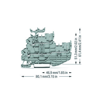 1-draads/1-pins 2etage basisklem Rijg-/rijg L/L VVE=50