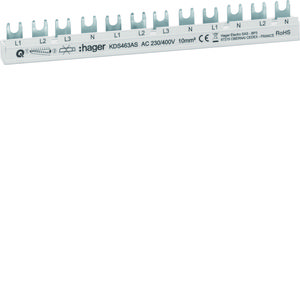 12mod kamrail 63 A 3p+N / 3p+N / 1p+N / 1p+N Quickbusbar