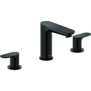 Wave 3-gats wastafelkraan mat zwart sprong 129mm