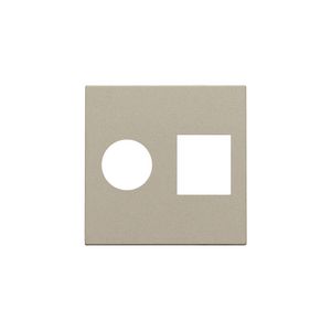Afwerkingsset enkelvoudige coax/netwerkaans. RJ45 champagne