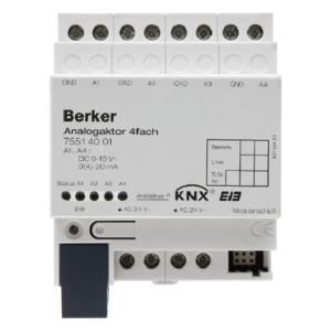 Analoge actor 4-voudig DIN lichtgrijs KNX