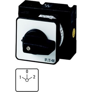 Omschakelaar 2 cont. 32A frontplaat:1-0-2 60gr. vast inbouw