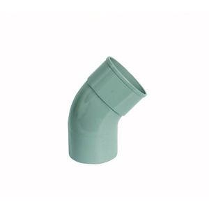 PVC HWA bocht 45° 100mm grijs mof/spie