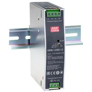 DC-DC extra small ind DIN rail conv 120W 12V 16.8-33.6Vdc