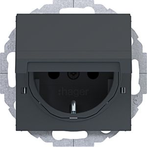 SCHUKO-wandcontactdoos, vergrend.afd., variabele 45gr., A.x/