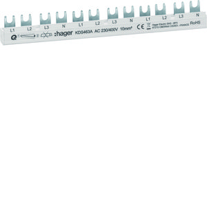 12mod kamrail 63 A 3p+N / 3p+N / 3p+N Quickbusbar