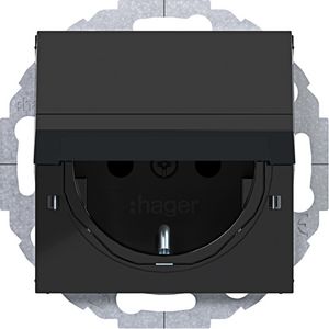 SCHUKO-wandcontactdoos, vergrend.afd., variabele 45gr., A.x/