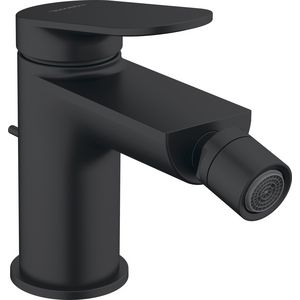 Wave 1-hendel bidetmengkraan mat zwart incl. waste-inrichting