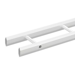 Lengte a 6m. Kabelladder gesl. zijprofiel 55x150mm zinkpox wit RAL9010