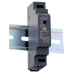 DC-DC extra small ind DIN rail conv 15W 12V 9-36Vdc