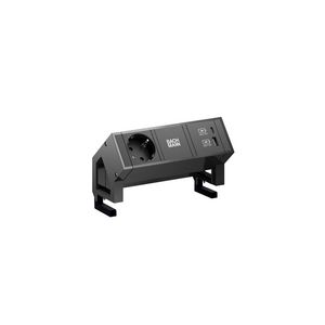 DESK 2 1x 230V RA 1x USB A/C chrgr 0,2m GST o.g. incl. klem