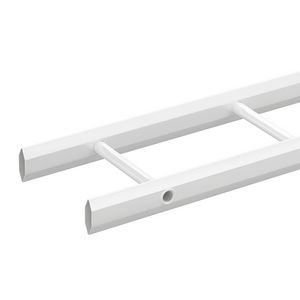 Lengte a 6m. Kabelladder gesl. zijprofiel 55x200mm zinkpox wit RAL9010