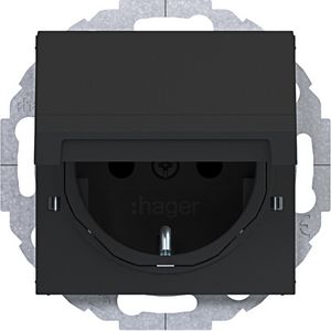 SCHUKO-wandcontactdoos, vergrend.afd., variabele 45gr., A.x/