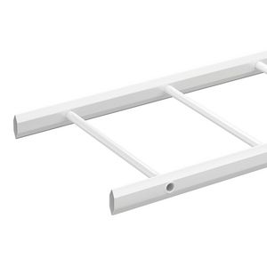 Lengte a 6m. Kabelladder gesl. zijprofiel 55x400mm zinkpox wit RAL9010