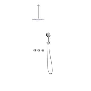Afbouwdeel regendouche IVY combiset Bond 4 inbouwthermostaat symmetry chroom CSB4CRBFCC incl. inbouwbox