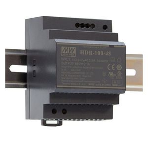 AC-DC DIN rail PSU Ultra-Slim step shape 100W 12V nonLPS