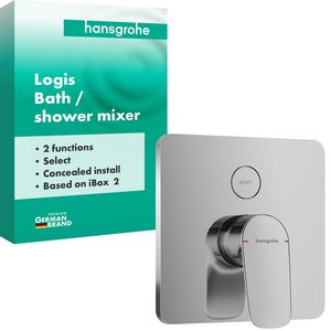 Logis 1-hendel inbouw badmengkraan voor twee functies chroom