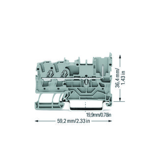 2-dr.-/1-pins basiskl. 2,5mm² rail 35x15+35x7,5 1301 VVE=100