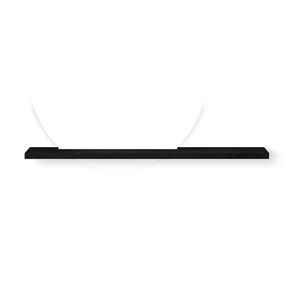 Wooden Mirror Shelf 120 cm asymmetrisch, black