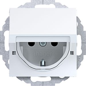 SCHUKO-wandcontactdoos, vergrend.afd., variabele 45gr., A.x/