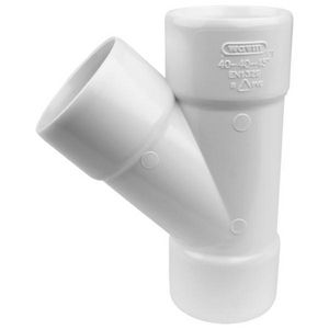 Wadal PVC lijm T-stuk 45° 32mm wit 3x mof