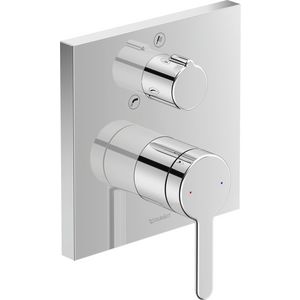 Inbouw eenhendelbadmengkraan chroom m.omstel hoekig C.1 KWC