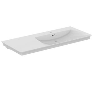 Wastafel 1260x535x145mm wit m. kraangat m. overloop La Dolce Vita Vanity E263301