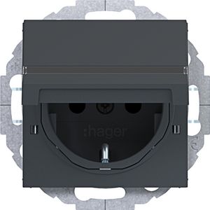 SCHUKO-wandcontactdoos, vergr., tekstv., variabele 45gr., A.