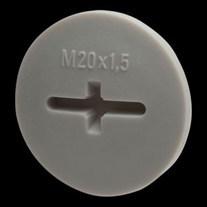 Blindstop kunststof M20x1,5 glasvezelversterkt, grijs (EVSG20LG)