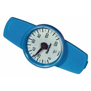 Thermometer tbv kogelkraan Globo-H DN40-50 blauw
