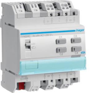 Jaloezie-actor bussysteem KNX 4-voudig 230V AC