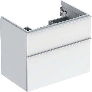 iCon wastafelonderkast 2x la 75cm wit hoogglans / greep wit