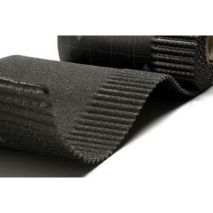 Rol a 6mtr. UBIFLEX ribbel loodvervanger 250mm zwart