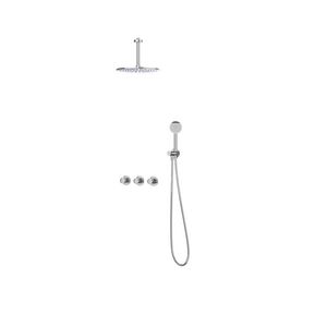 Afbouwdeel regendouche IVY combiset Bond 4 inbouwthermostaat symmetry chroom CSB4CRCFBC incl. inbouwbox