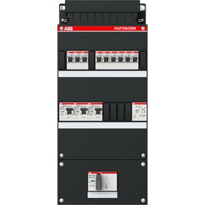 Groepenkast 9 groepen achter 3x30mA + T + HS 3-fase