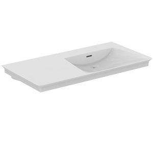 Wastafel 1060x535x145mm wit z. kraangat m. overloop La Dolce Vita Vanity E270401