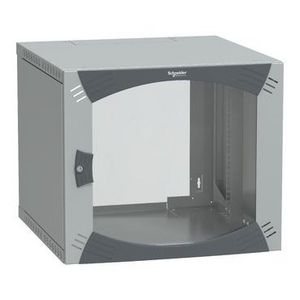 Wandkast 9HE Vast raam 19" Ruitdeur 515x600x600mm RAL7035