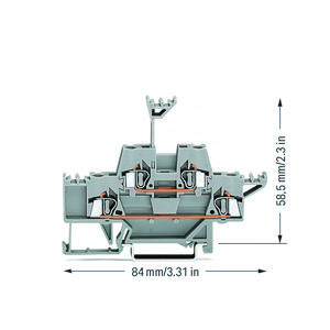 2-etageklem Rijg-/rijgklem rail 35x15+35x7,5 280-513 VVE=50