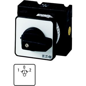 Omschakelaar 2 cont. 32A frontpl:2>0<1 45° Terugv