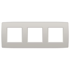 3-Voudige afdekplaat 71mm centerafst. Ori. light gre VVE=10