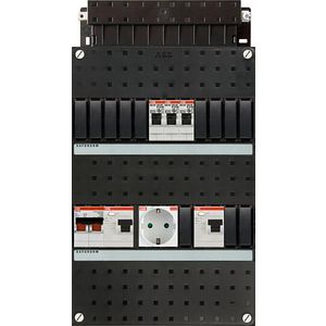 Groepenkast 3 groepen achter 2x 30mA + HS + 1x wandcontactdoos